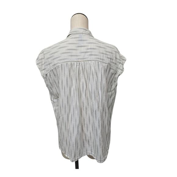 Anthropologie Pilcro Embroidered Surf Button Down Top Size Small Short Sleeve - Picture 2 of 11